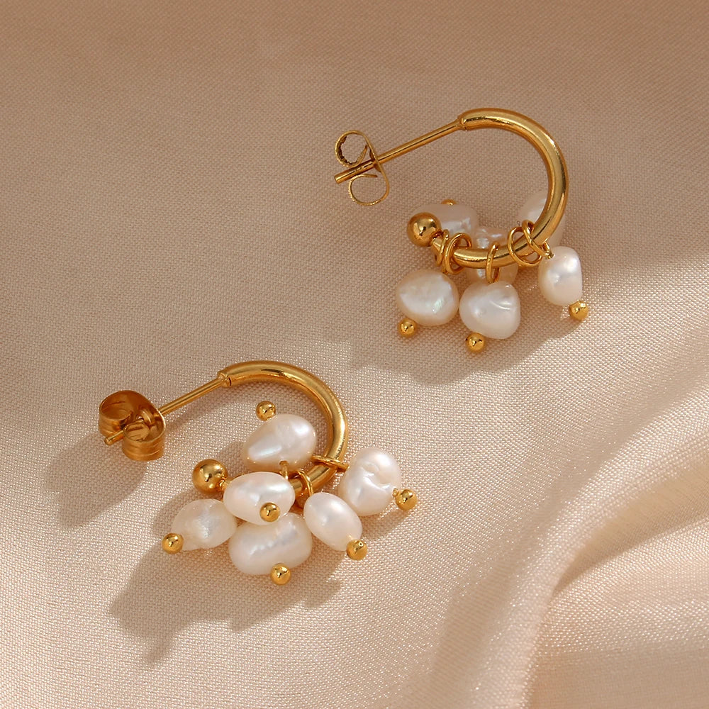 BowLift | 18k Dainty Pearl Droplet Dangle Earrings