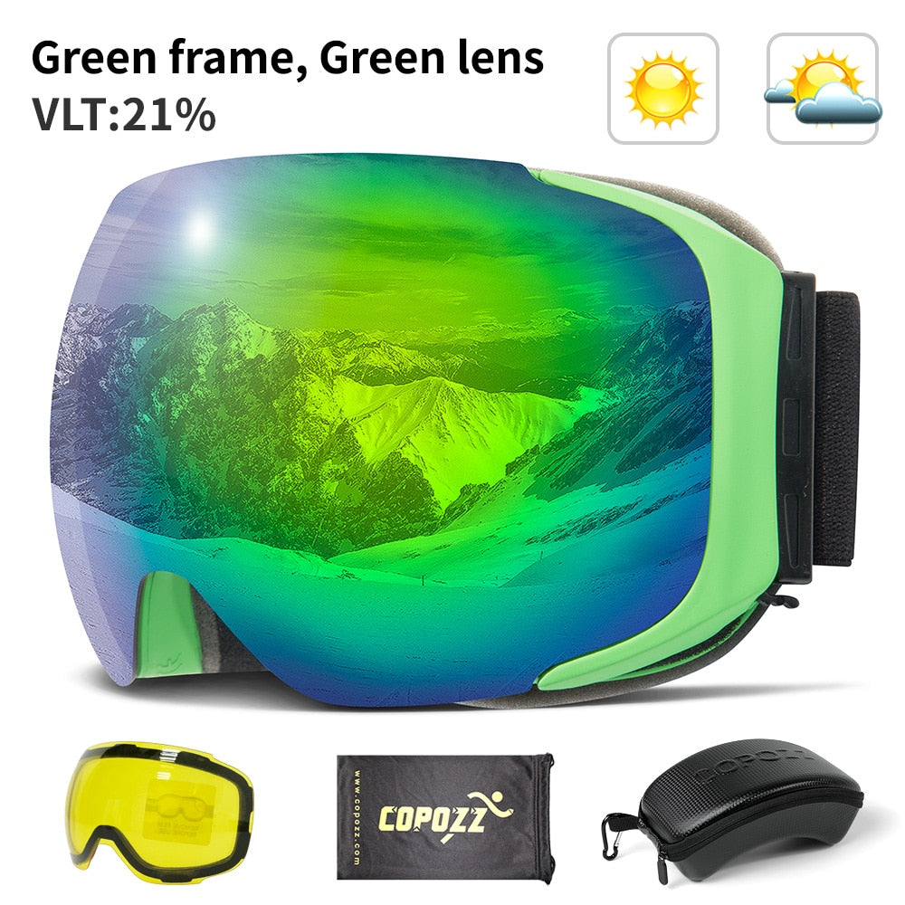 Magnetic UV Protection Anti-Fog Ski Goggles | Bowlift
