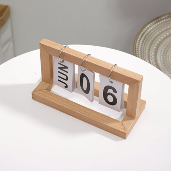 Wooden Flip Desktop Daily Calendar | Bowlift