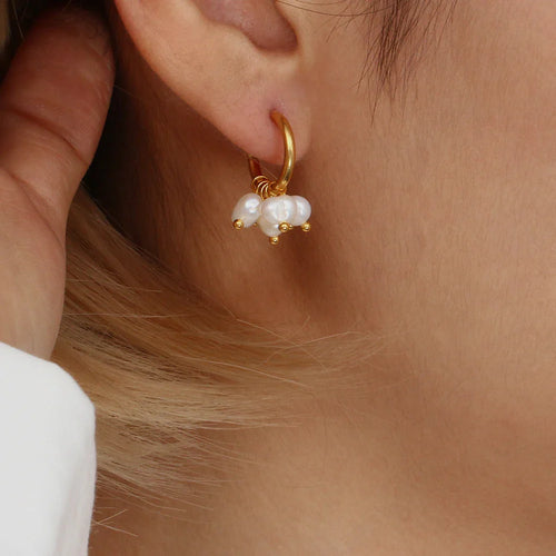 BowLift | 18k Dainty Pearl Droplet Dangle Earrings