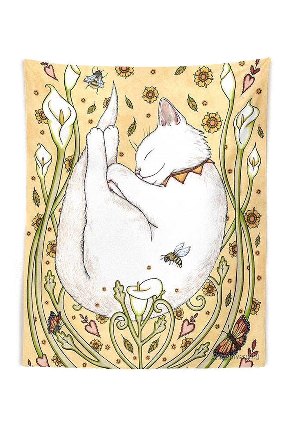 Cat-themed wall tapestry | Bowlift