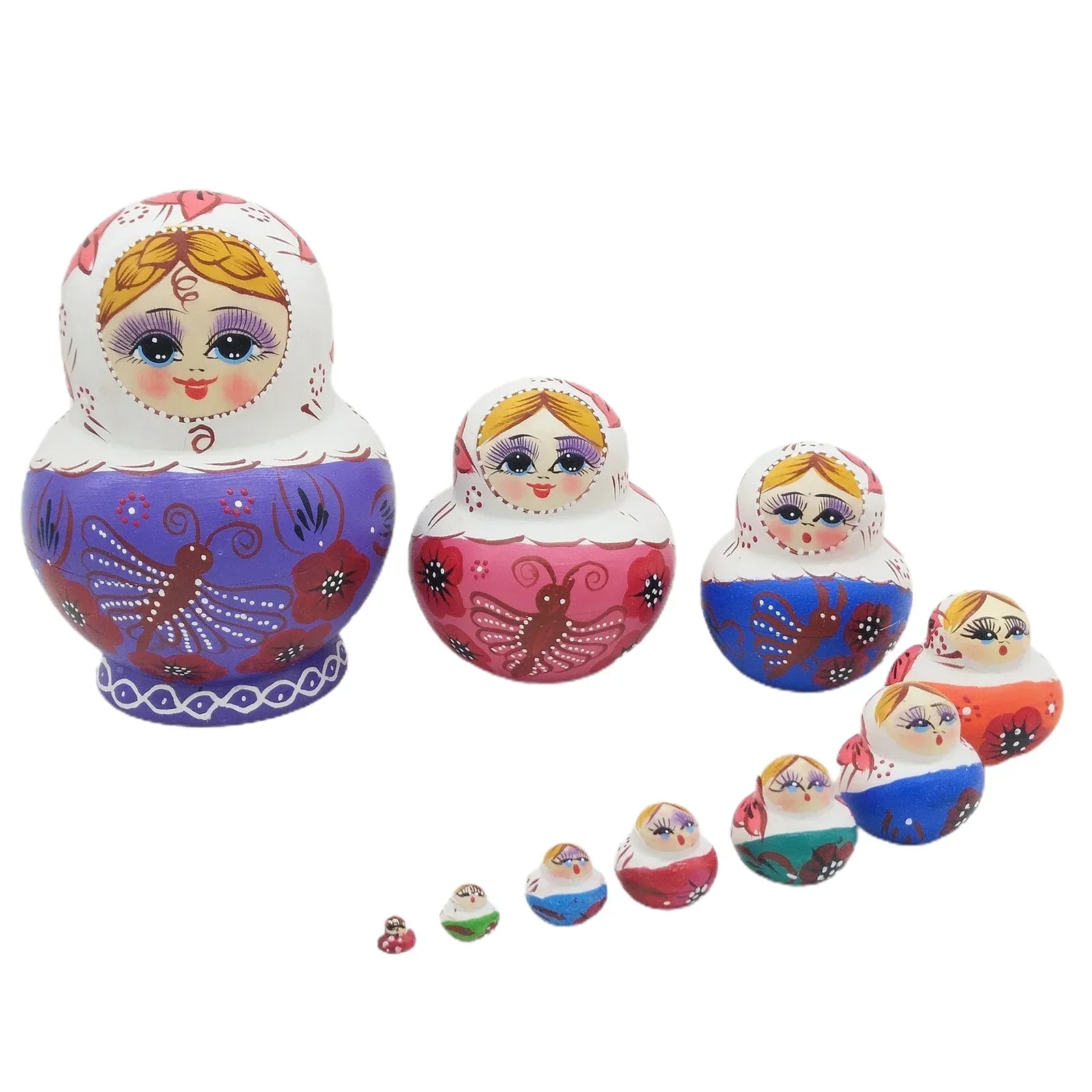 BowLift | 10 pieces/set wooden Russian matryoshka dolls