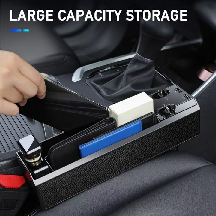 BowLift | Car Seat Gap Storage Box with Charging Cable