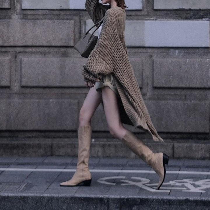BowLift | Asymmetrical Long & Warm Sweater Coat