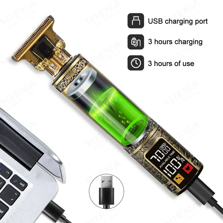 Professional hair clipper with carbon steel T-blade | Bowlift