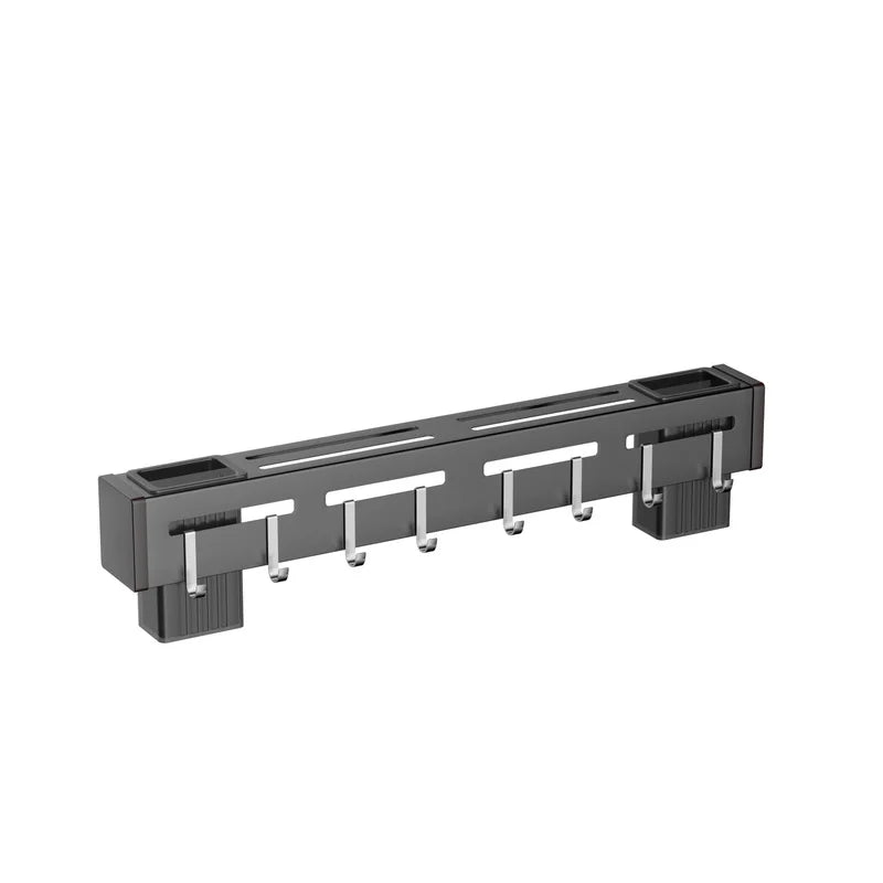 BowLift | Kitchen form wall knife holder made of stainless steel | Nail-free & space-saving | With hooks for kitchen utensils | Rust-free & modern