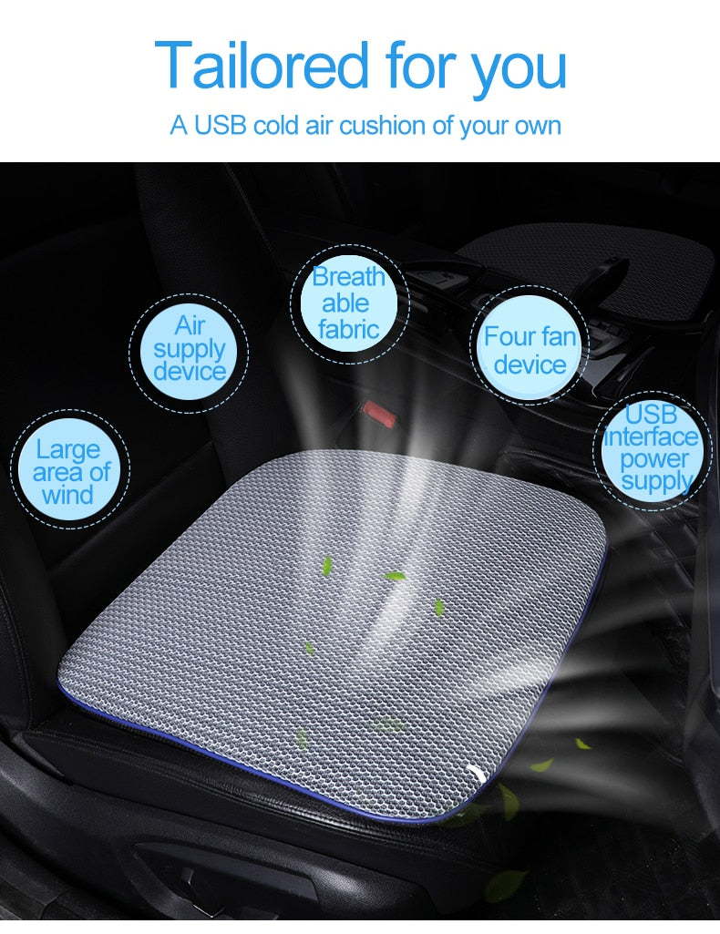 Cooling Fan Car Seat Cushion Pad | Bowlift