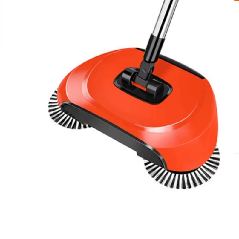 BowLift | 3-in-1 Stainless Steel Push Broom with Dustpan and Scraper for Easy Home Cleaning