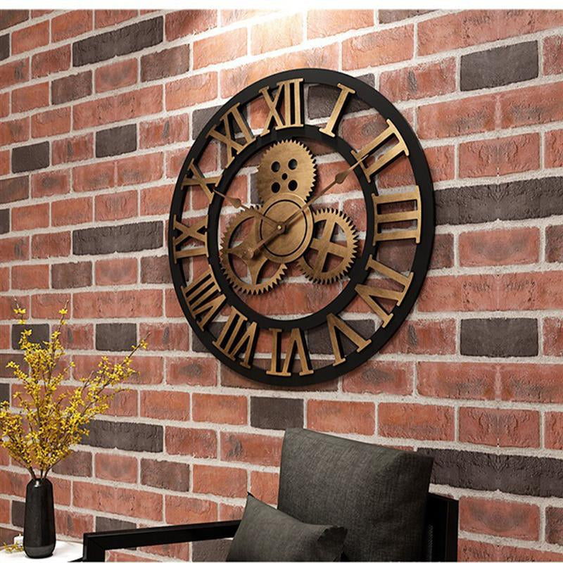 Handmade Oversized 3D Retro Decorative Wall Clock | Bowlift