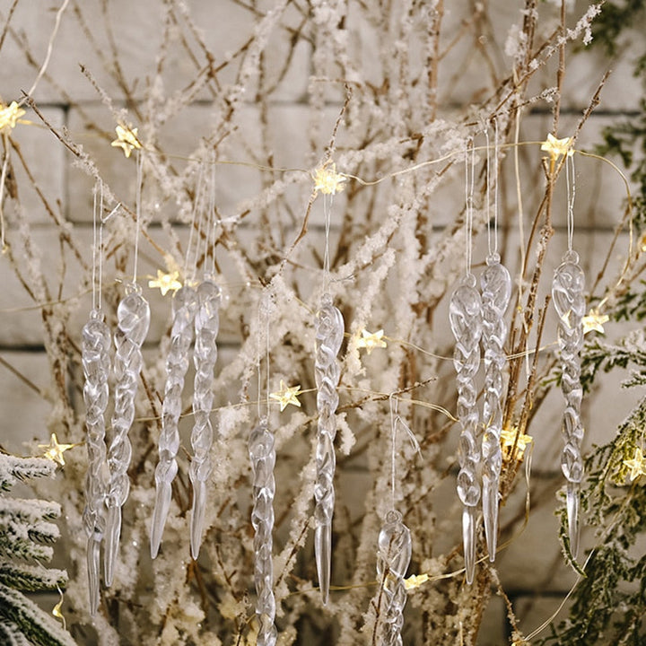 12Pcs Christmas Tree Decoration Artificial Icicles | Bowlift