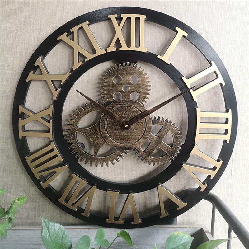 Handmade Oversized 3D Retro Decorative Wall Clock | Bowlift