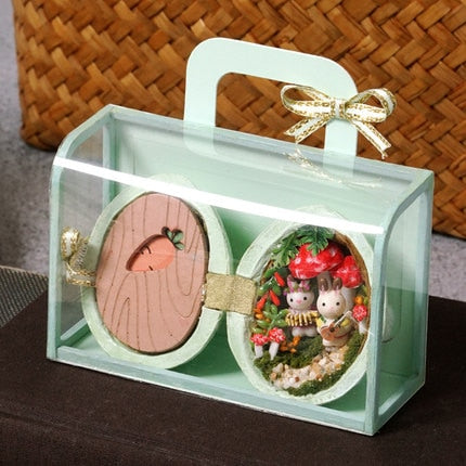 Handmade Wooden Miniature Walnut Dollhouse | Bowlift