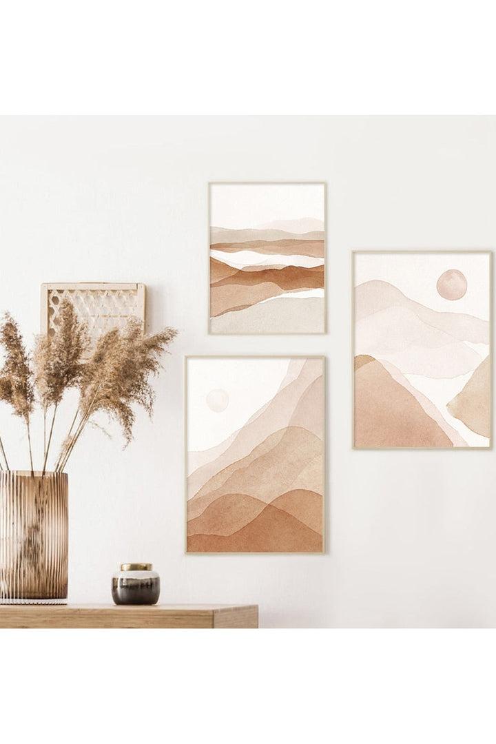 Academia Beige Landscape Canvas | Bowlift
