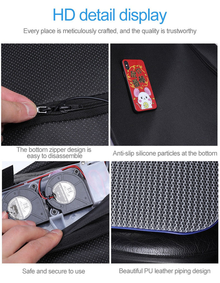 Cooling Fan Car Seat Cushion Pad | Bowlift