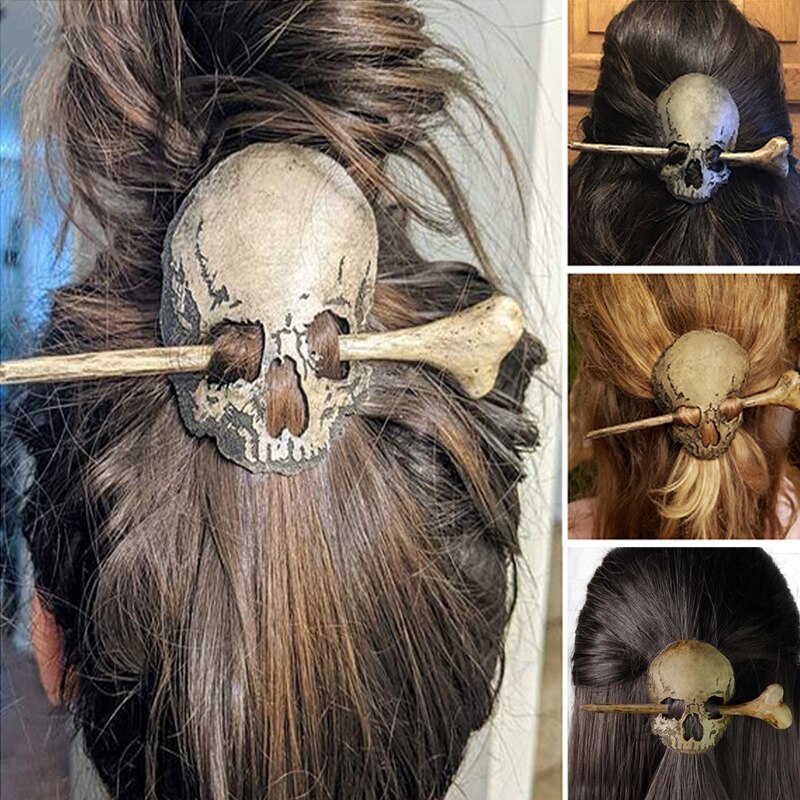 BowLift | Retro Punk Metal Skull Hair Clips