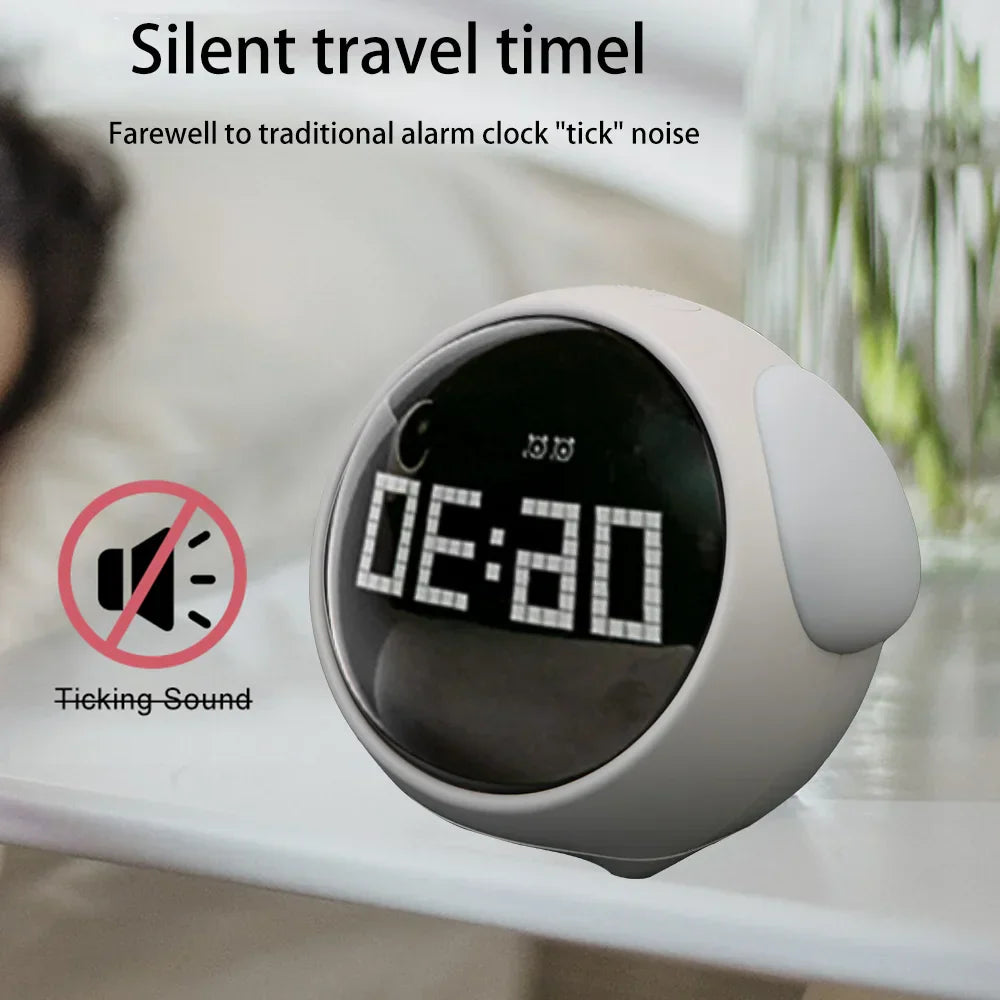 Cute Expression Night Light Alarm Clock | Bowlift