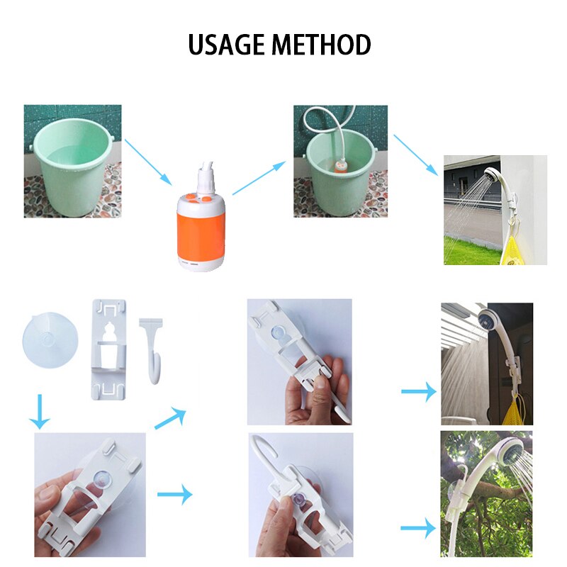 Portable Electric Outdoor Camping Shower Set | Bowlift