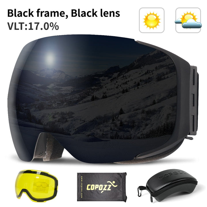 Magnetic UV Protection Anti-Fog Ski Goggles | Bowlift