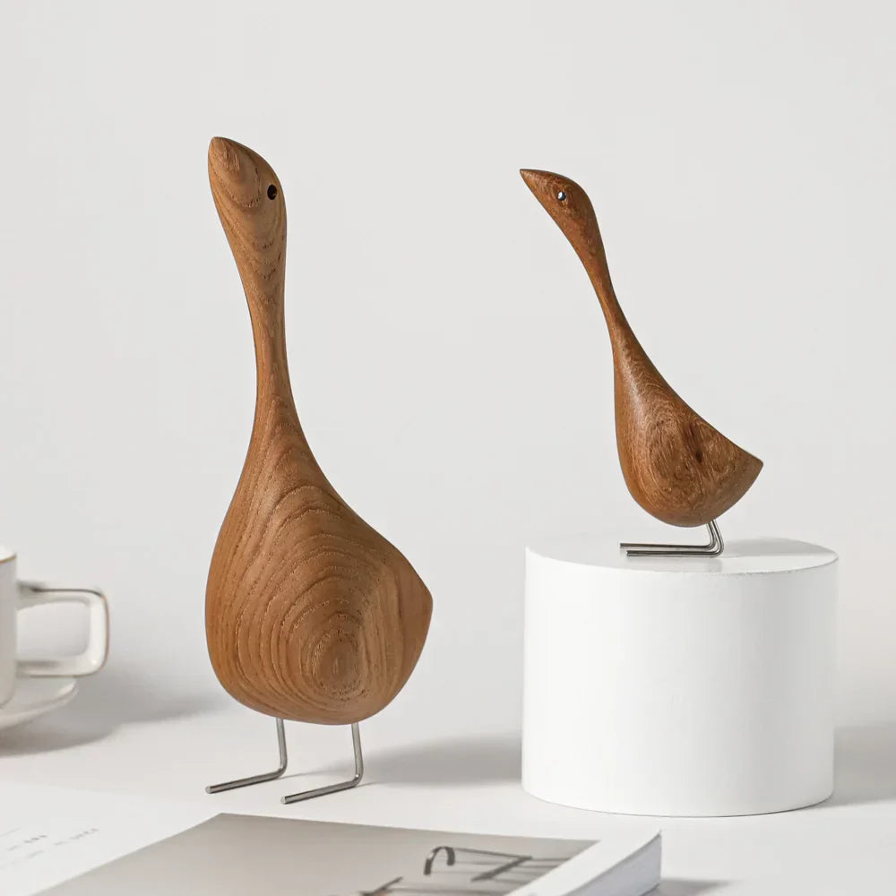 BowLift | Nordic Wood Goose Figures