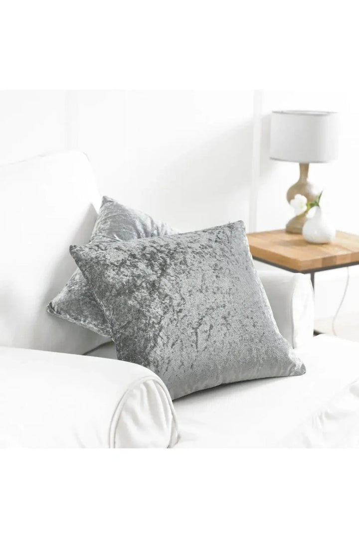 gray velvet pillowcase | Bowlift