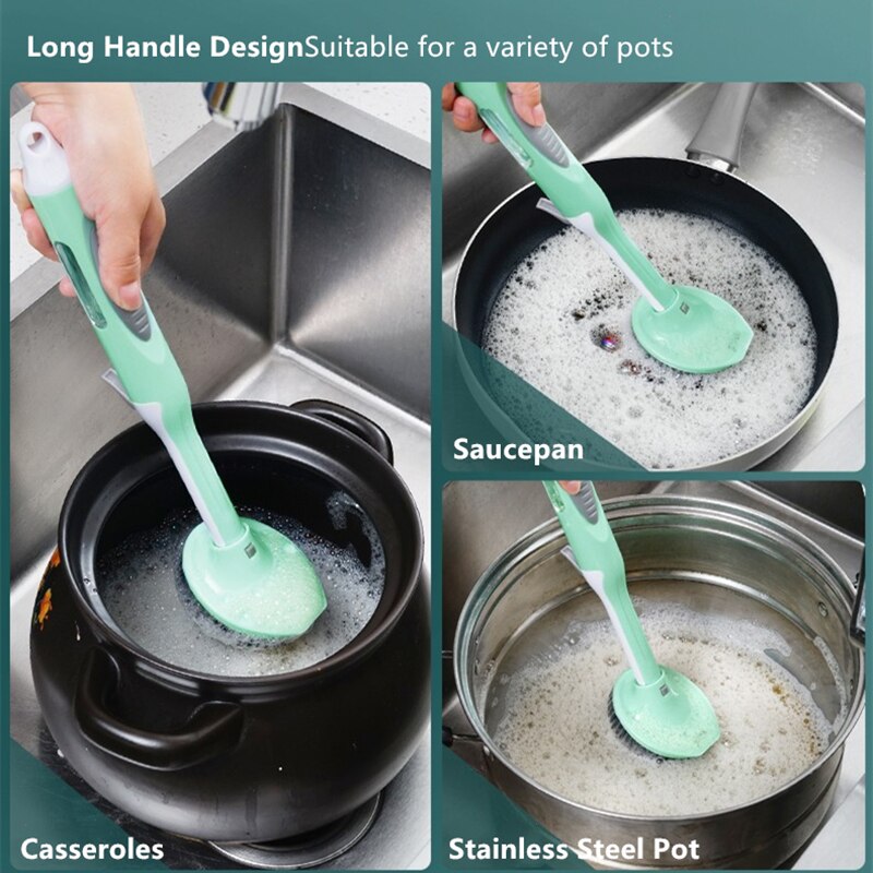 BowLift | Soap Saver Long Handle Easy Dishwashing Brush