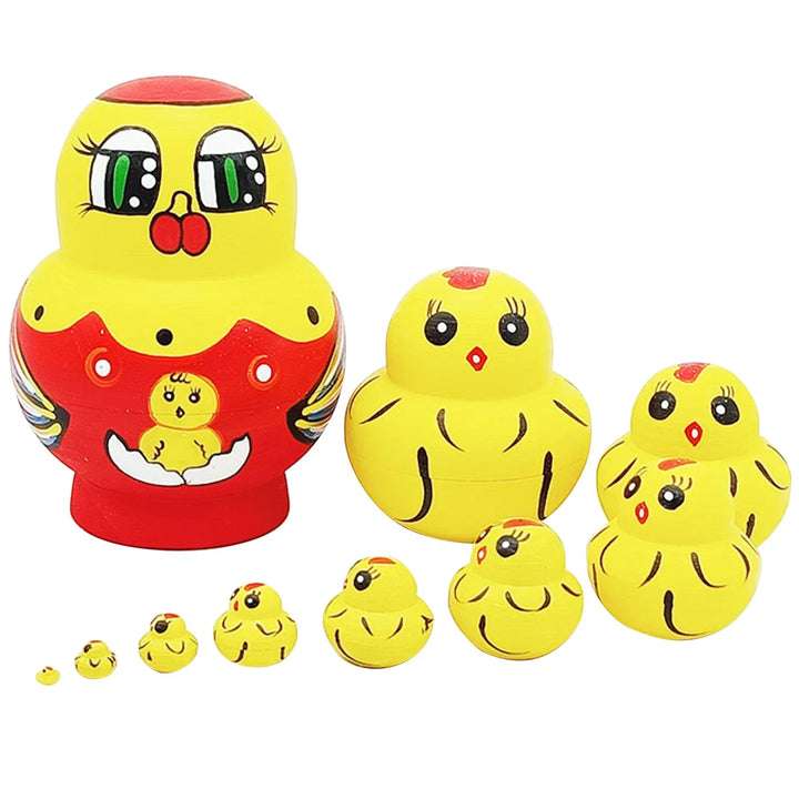 BowLift | 10 pieces/set wooden Russian matryoshka dolls
