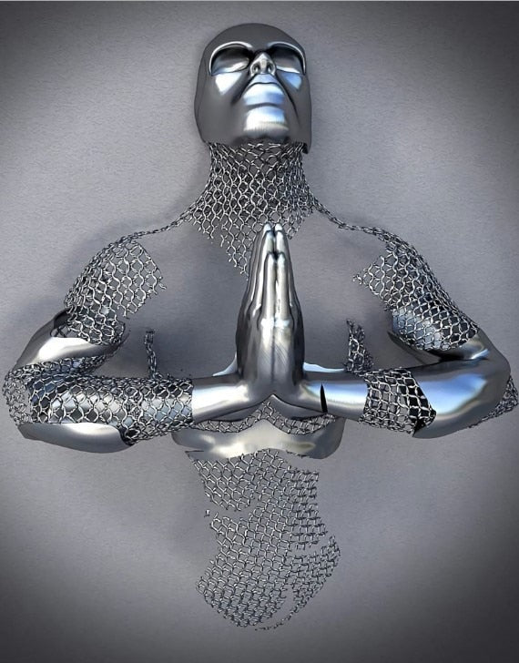 BowLift | Metal Figure Statues Styles Abstract Canvas Painting Couples Wall Art Love Sculpture Poster Print Home Decor Living Room Gifts