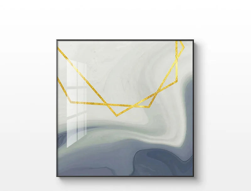 Simple Minimalist Nordic Abstract Square Format Wall Art Fine Art Canvas Prints Pictures For Living Room Bedroom Dining Room Decor | Bowlift