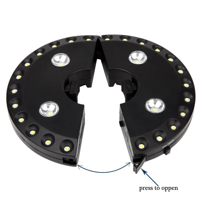 BowLift | Umbrella light LUMIROOF | 3 brightness levels | Wireless & tool-free | For garden, balcony & camping