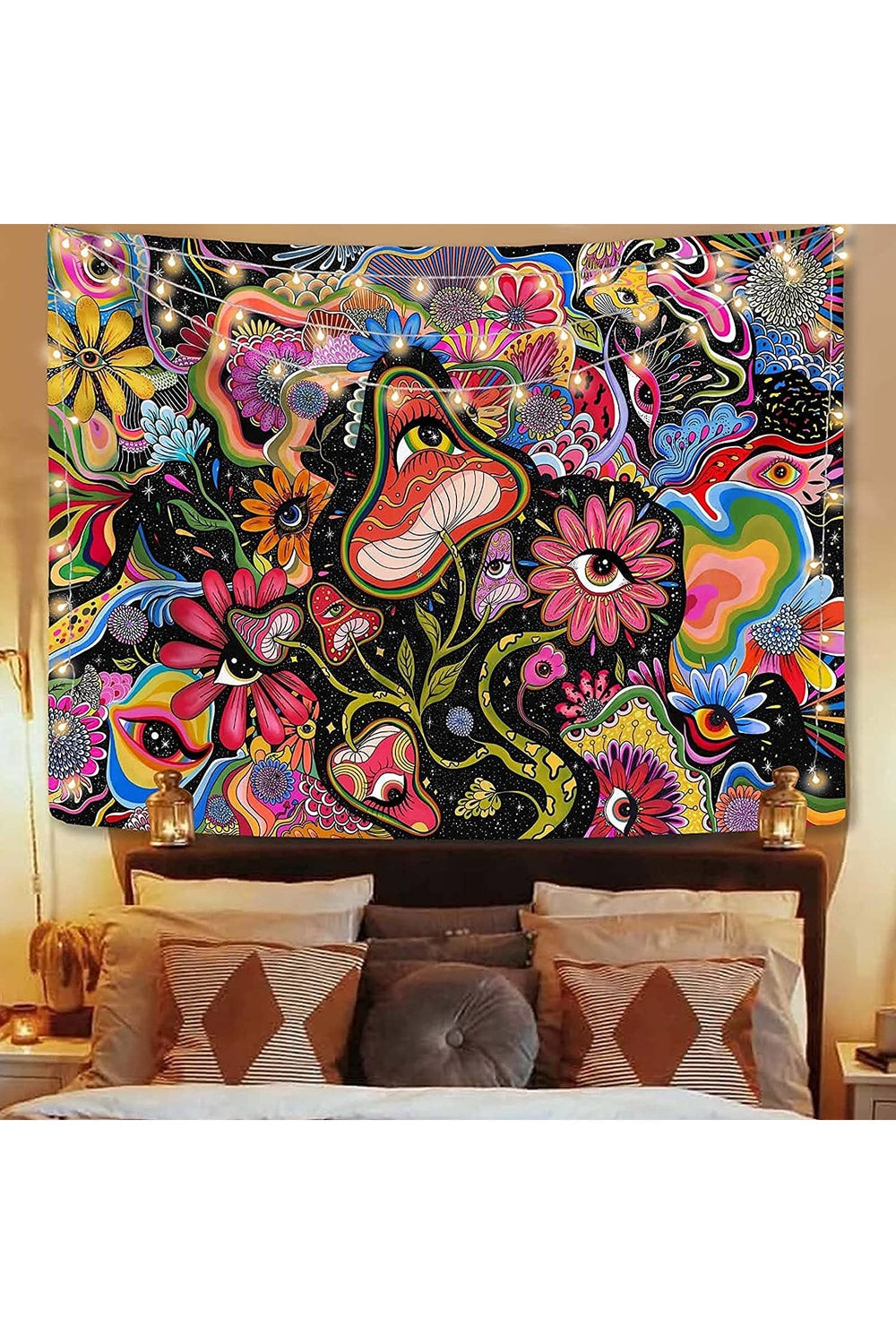 Mushrooms Psychedelic Tapestry | Bowlift