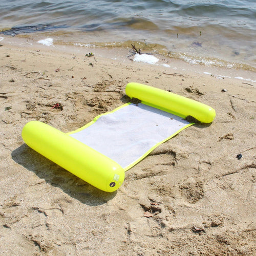 BowLift | AQUAVIVA Inflatable Water Hammock | 130×70 cm | Foldable Pool Lounger with Backrest | Swimming Bed for Pool, Beach & Vacation