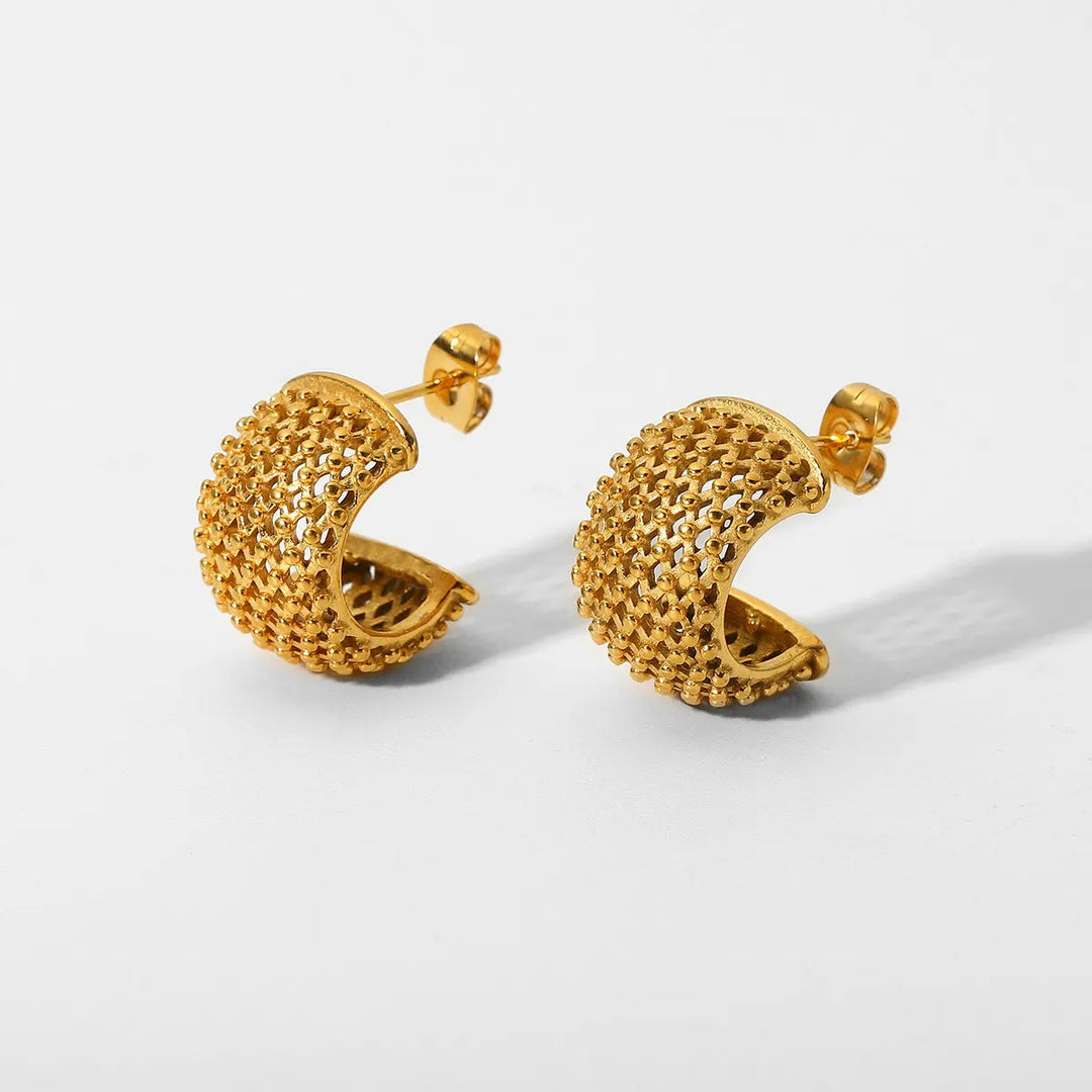 BowLift | 18k Mesh C Hoop Earrings