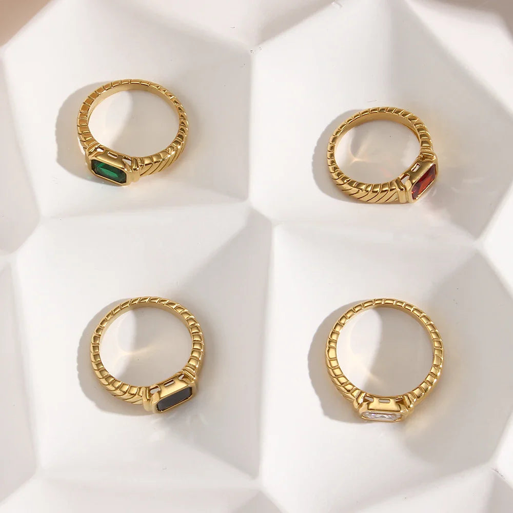 BowLift | Cross Striped Baguette Diamond Ring