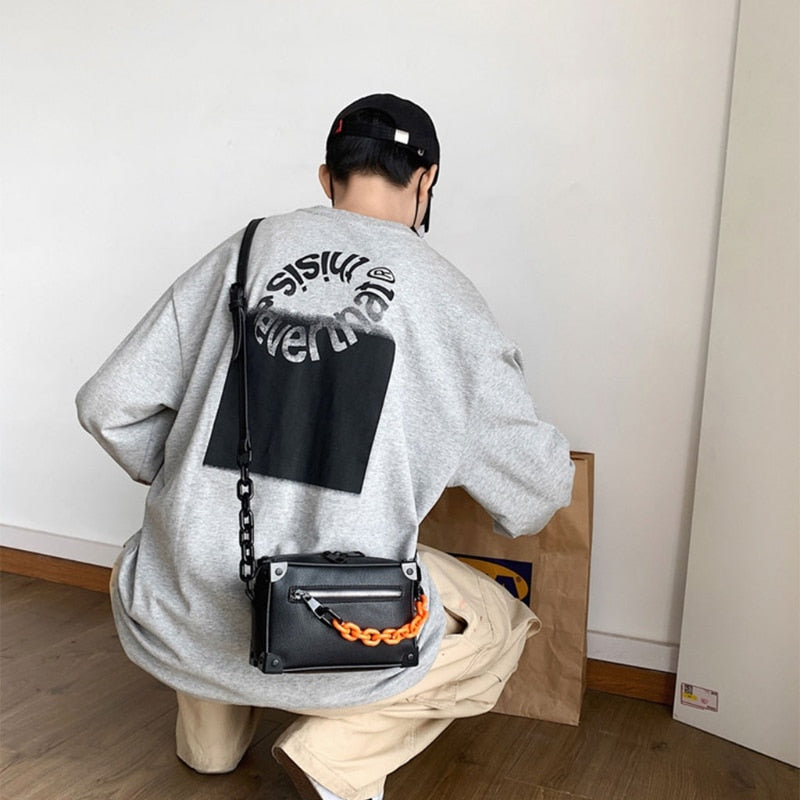 BowLift | Unisex Crossbody Chain Leather Messenger Bag