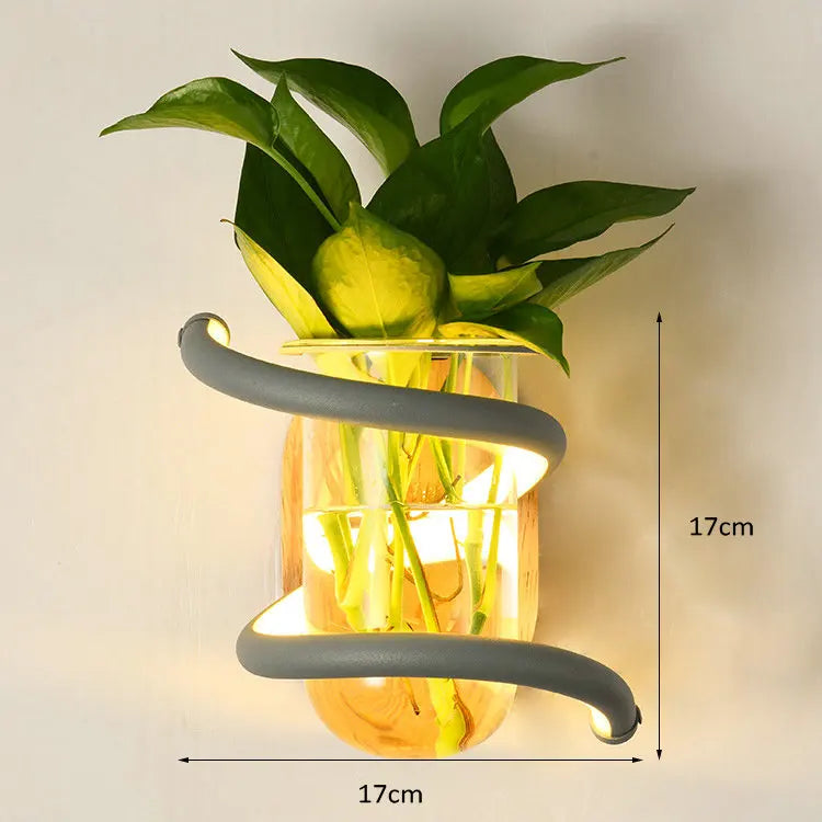 BowLift | Nordic Unique Wooden Outdoor Wall Vase Lamp