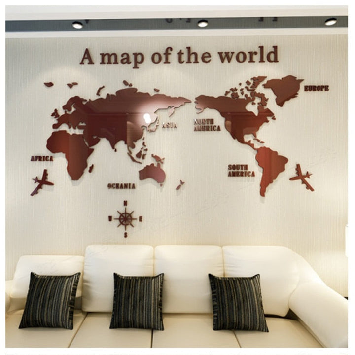 Globe Vision World Map Sticker | Bowlift