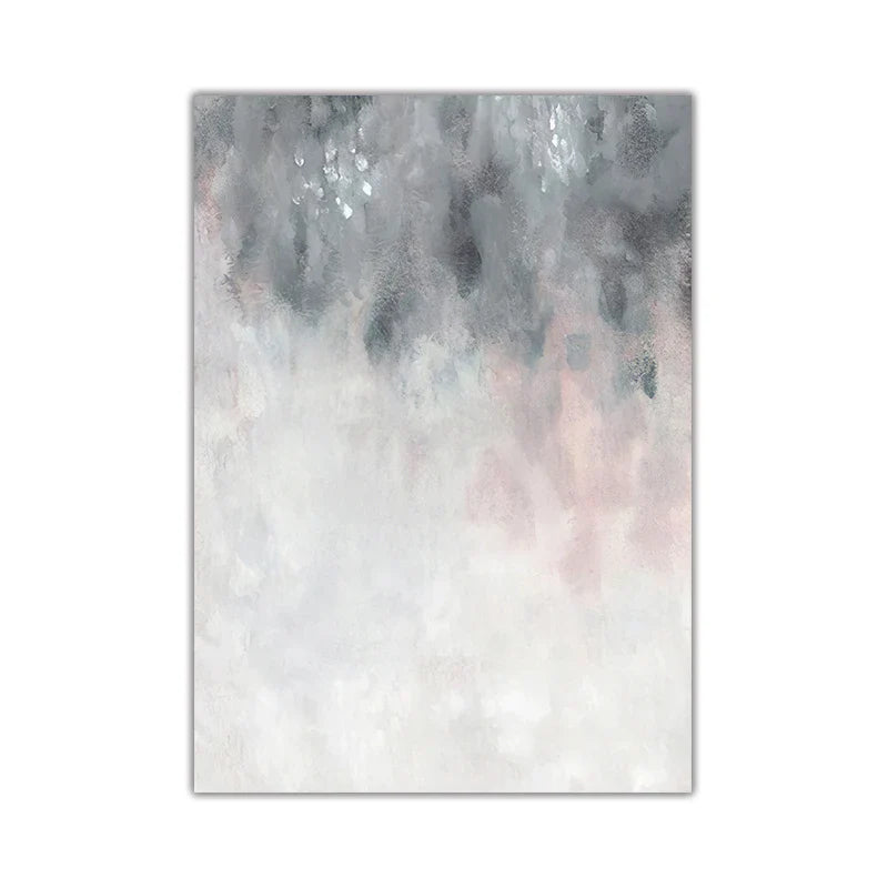 Abstract Shades Of Pink Gray Minimalist Wall Art Fine Art Canvas Prints Pictures For Modern Apartment Living Room Art Decor | Bowlift