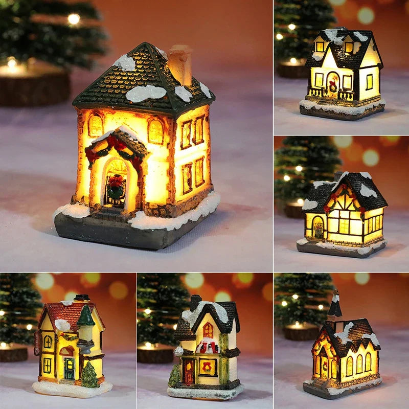 LED Christmas Decoration with Battery – Lit Decorative House for Festive Atmosphere | Bowlift