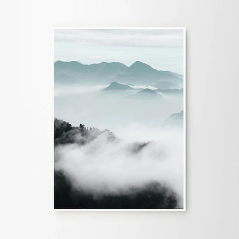 Mountain Lake Wilderness Landscape Wall Art Fine Art Canvas Prints Posters Pictures Of Calm For Living Room Dining Room Decor | Bowlift
