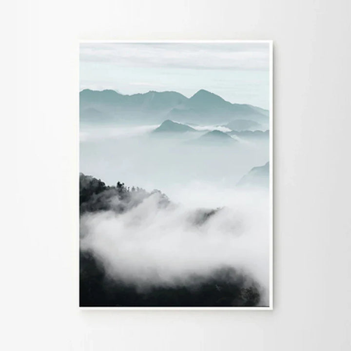 Mountain Lake Wilderness Landscape Wall Art Fine Art Canvas Prints Posters Pictures Of Calm For Living Room Dining Room Decor | Bowlift