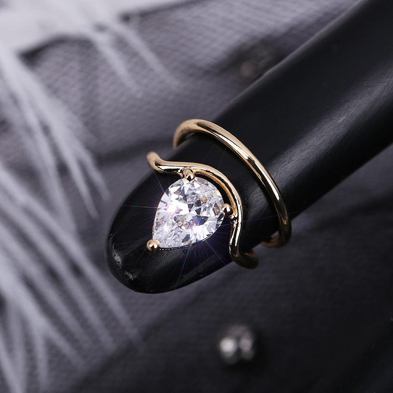 BowLift | Sleek Line Gothic Metal Thin Nail Rings