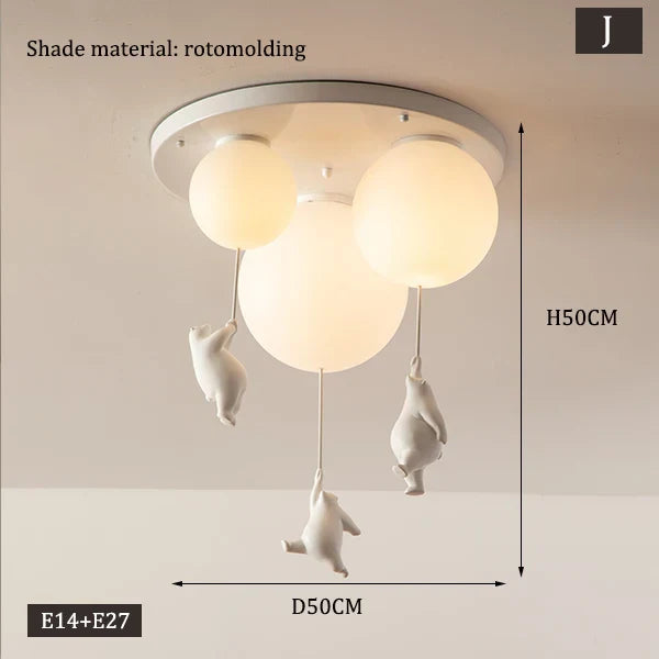 Hanging Bears Balloons Lamp | Bowlift