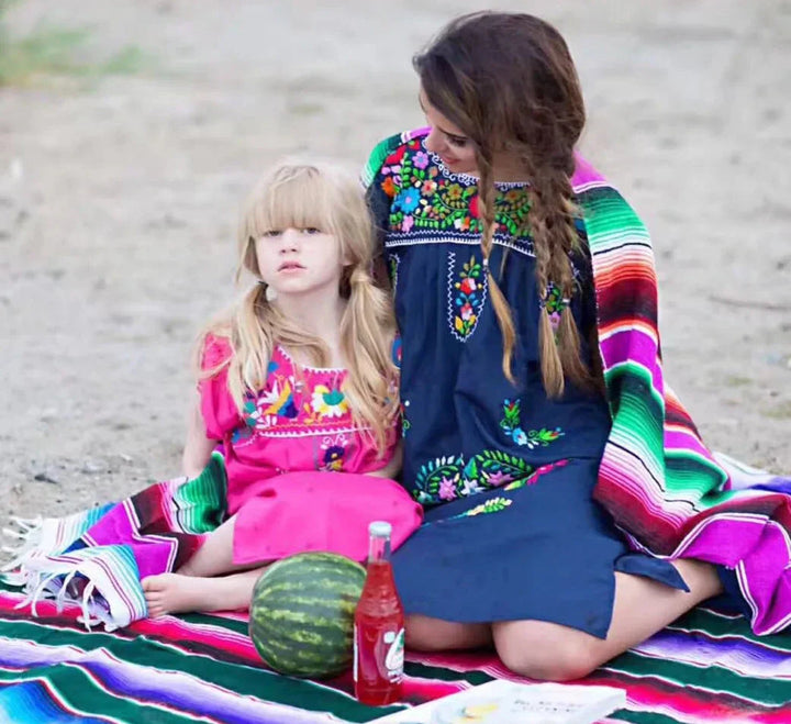 BowLift | Boho Vibrant Mexican Serape Blanket