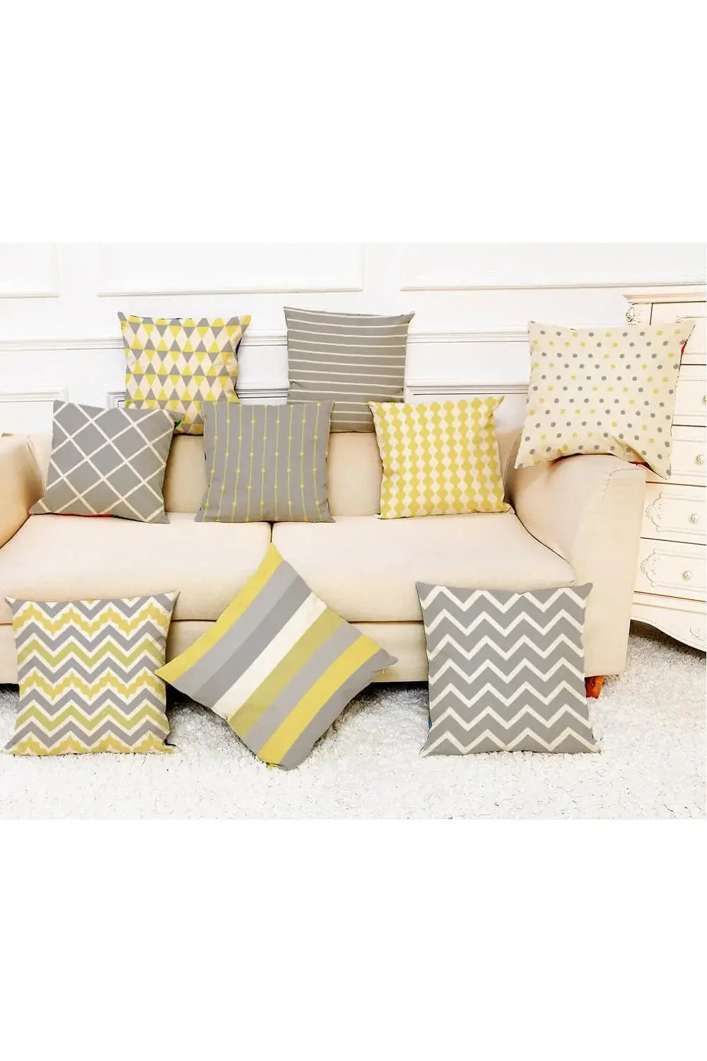 gray geometric pillowcase | Bowlift