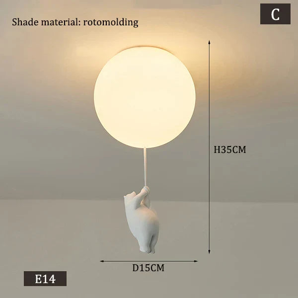 Hanging Bears Balloons Lamp | Bowlift
