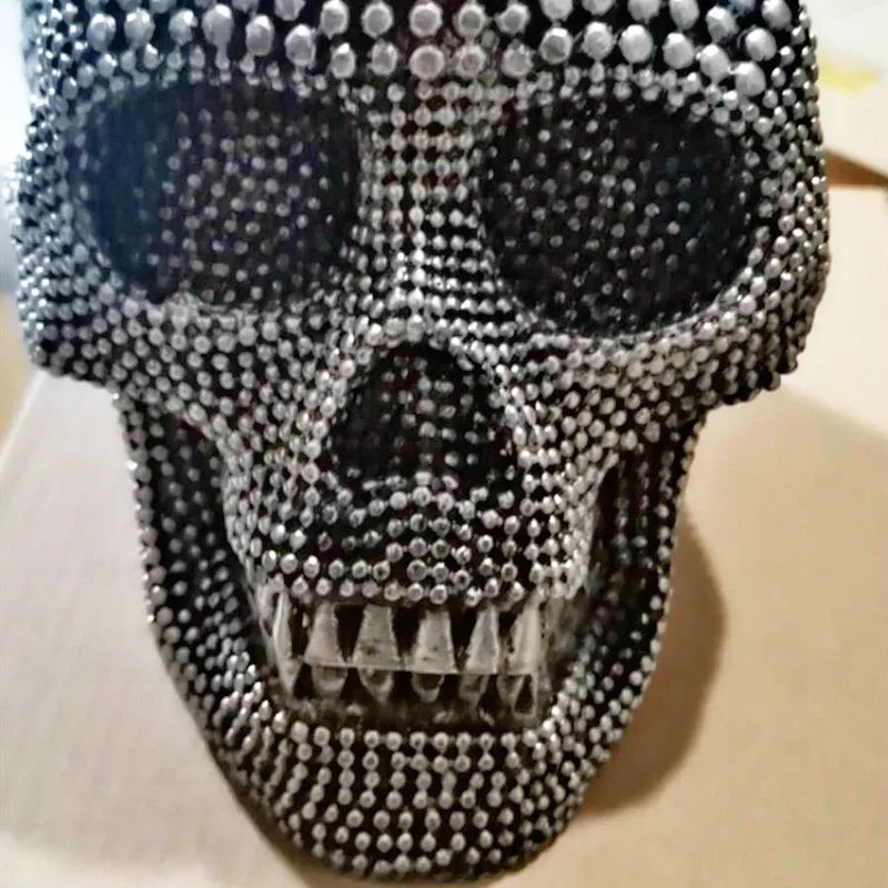 BowLift | BUF Large Silver/Gold Skull Statue Resin Craft Decorative Ornaments Halloween Decoration Sculpture Home Decor Figures