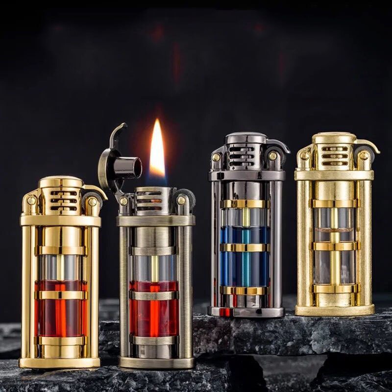 Transparent Windproof Metal Kerosene Flame Fusion Lighter | Bowlift