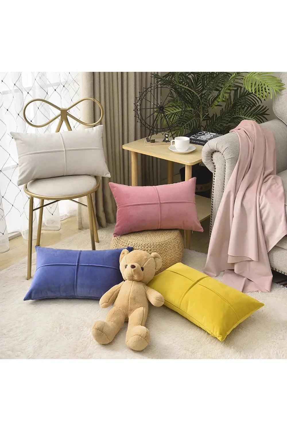 Velvet sofa cushion cover | Bowlift