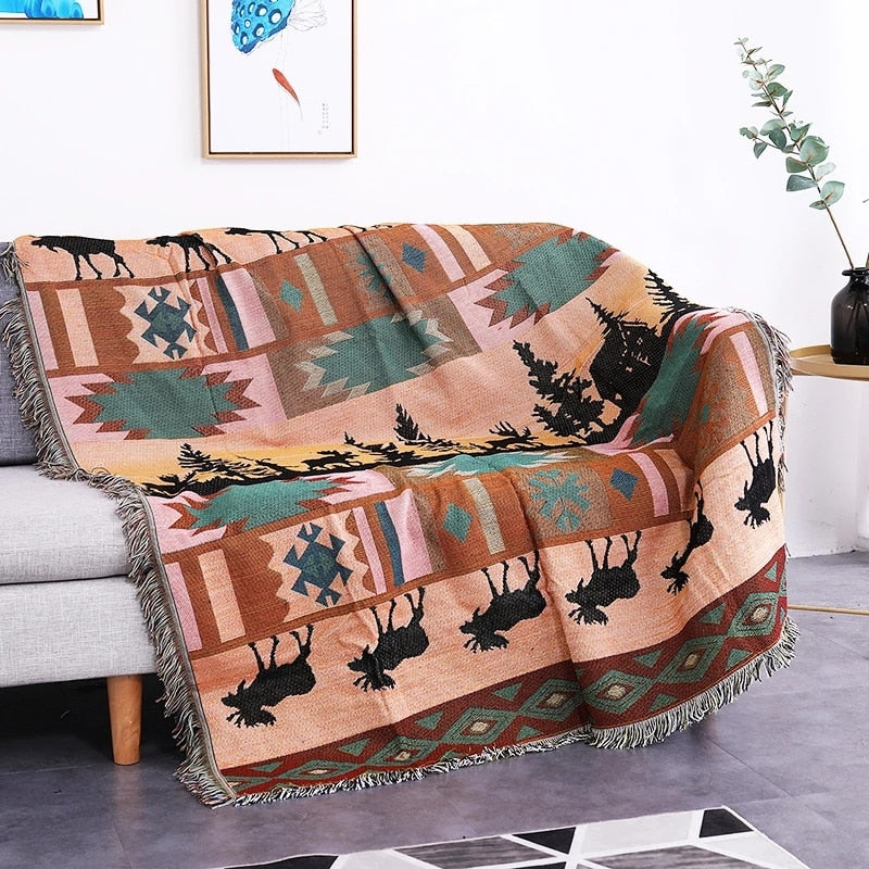 BowLift | Vintage Pumpkin Sofa Cover Blanket