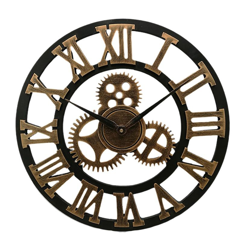 Handmade Oversized 3D Retro Decorative Wall Clock | Bowlift